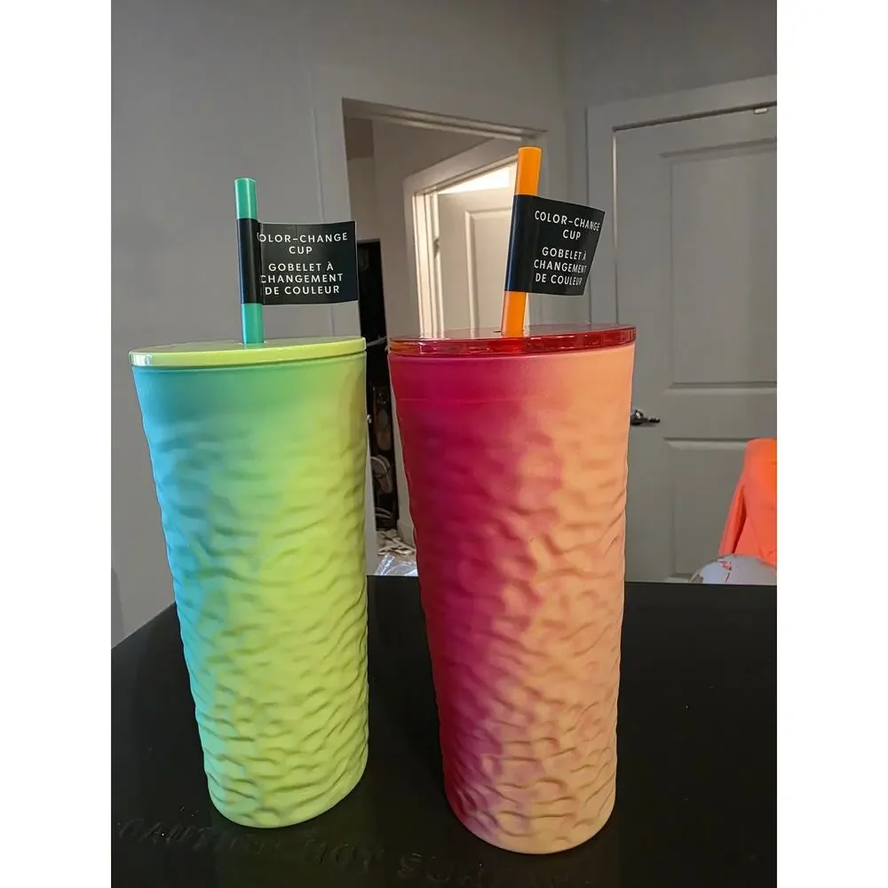 Starbucks Color Changing Cups with Straws